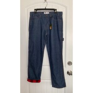 Insulated Gear Men's Carpenter Style Flannel‎ Lined Jeans Size 32x32 NWT